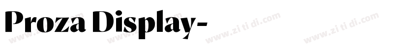 Proza Display字体转换